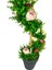 Yapay Ağaç Pembe Marsilya Şakayıklı Spiral Şimşir Ağacı 160 cm Bambu Saplı Salon Bitkisi 2