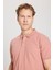 %100 Pamuk Regular Fit Normal Kesim Açık Pembe Polo Yaka Tişört 4