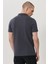 %100 Pamuk Regular Fit Normal Kesim Antrasit Polo Yaka Tişört 5