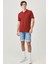 %100 Pamuk Regular Fit Normal Kesim Bordo Polo Yaka Tişört 2