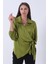 Yeşil Yandan Bağlama Detaylı Bluz Gömlek 41620075.07 3