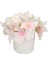 Beton Saksıda Yapay Ortanca Masa Çiçeği Açık Pembe Anne 5