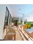 Yapay Çiçek Beyaz Çit Balkon Saksısı Ay Çiçekli 55*20 cm 4