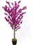 Yapay Ağaç Bahardalı Ağacı Mor Japon Kiraz Çiçeği Sakura Çiçeği 127 x 70 cm Siyah Plastik Saksılı 1