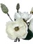 Yapay Çiçek Lüx Manolya Gerçek Dokulu Letex Eva Magnolia Gelin Çiçeği 40 cm Beyaz 3