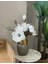 Yapay Çiçek Lüx Manolya Gerçek Dokulu Letex Eva Magnolia Gelin Çiçeği 40 cm Beyaz 4