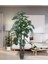 Yapay Çiçek Monstera Yeşil Deve Tabanı 3katlı 135 cm 54YAPRAK Siyah Plastik Saksıda Yapay Bitki 5
