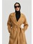 Erkek Yaka Handmade Manto 24K8110 Camel 4
