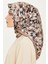 Geometrik Desenli Twill Saf İpek Eşarp 9214D 85 82 3