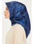 Geometrik Desenli Twill Saf İpek Eşarp 9218D 83 85 3