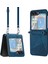 Samsung Galaxy Z Flip6 5g Pu Deri Sert Pc Crossbody Telefon Kapağı (Yurt Dışından) 1