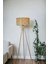 Fısco Tripod Eskitme Lambader Silindir Bambu 02 Abajurlu 1