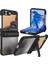 Samsung Galaxy Z Flip6 5g Litchi Texture Pu+Pc Kickstand Telefon Kılıfı (Yurt Dışından) 1
