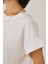 Ekru Bisiklet Yaka Kısa Kollu T-Shirt 4