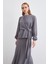 Roza Etek Bluz Takım - Gri 4