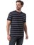 Yatay Çizgili Bisiklet Yaka T-Shirt 2