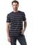 Yatay Çizgili Bisiklet Yaka T-Shirt 3