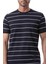 Yatay Çizgili Bisiklet Yaka T-Shirt 5