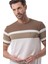 Yatay Baskılı Bisiklet Yaka T-Shirt 2