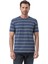 Yatay Çizgili Bisiklet Yaka T-Shirt 1