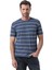 Yatay Çizgili Bisiklet Yaka T-Shirt 3