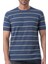 Yatay Çizgili Bisiklet Yaka T-Shirt 5