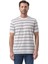 Yatay Çizgili Bisiklet Yaka T-Shirt 1