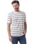 Yatay Çizgili Bisiklet Yaka T-Shirt 3