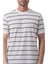 Yatay Çizgili Bisiklet Yaka T-Shirt 5