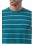 Yatay Çizgili Bisiklet Yaka T-Shirt 5