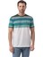 Yatay Çizgili Bisiklet Yaka T-Shirt 1