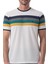 Yatay Çizgili Bisiklet Yaka T-Shirt 5