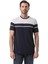 Yatay Çizgili Bisiklet Yaka T-Shirt 1