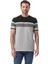 Yatay Baskılı Bisiklet Yaka T-Shirt 1