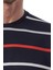 Yatay Çizgili Bisiklet Yaka T-Shirt 5