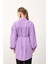 Yakası Çiçek Broşlu Tunik Lila 4