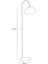 Lambader Gold Metal Modern Tasarım Ayarlanabilir Başlık Lüx Yerden Dekoratif Aydınlatma 160 cm 3