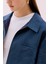 Fermuarlı Çift Cepli Truvakar Kol Keten Ceket Lacivert Y2517503_015 4