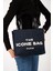Lacivert The Icone Bag Paris Işlemeli Tote Kadın Kol Çantası Ve Omuz Çantası Orta Boy 2