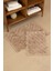 Mellow 2’li Takım Banyo Paspası %100 Pamuk 40X60 + 60X90 Bej 1