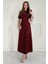 Bordo Midi Boy Pul Payet Bordo Elbise 1