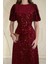 Bordo Midi Boy Pul Payet Bordo Elbise 2