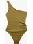 Slim Fit Pencere Detaylı Tek Omuz Bodysuit 2