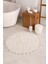 Luna Yuvarlak Banyo Paspası %100 Pamuk 90X90 Ekru 1