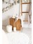Luna Yuvarlak Banyo Paspası %100 Pamuk 90X90 Ekru 3