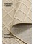 Boho Karo Desen Bej Elit Bukleli Sisal Halı Salon Oturma Odası Dış Mekan Halısı Dayanıklı 4