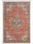202 x 309 cm Eski El Düğümlü Türk Uşak Halı, Madalyonlu Kırmızı El Dokuması Halı 1