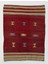 127 x 167 cm Kırmızı Tonlarda Eski El Dokuması Geleneksel Kilim, Yün 1