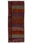 158 x 400 cm Nadir Bulunan Eski El Dokuması Kilim, Dekoratif Yolluk Kilim, Çok Renkli 1