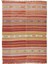 174 x 235 cm El Yapımı Çizgi Desenli Eski Kilim, Çift Yönlü. Yün 1